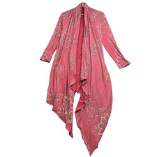 Magnolia Pearl Cardigan Bandana Red Stargazer Open Duster Jacket One Size Boho