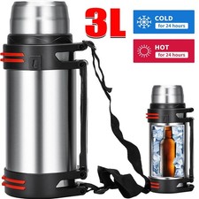 Large Thermos Flask 3L Capacity Travel coffee water Insulated Stainless Steel