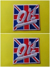 A Pair Of Two Skinhead Movement Patches Sew / Iron On Badges (f) Oi! Union Flag