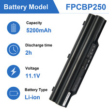Replace FPCBP250 Battery for Fujitsu LifeBook AH512 AH530/3A AH531 LH52/C LH520