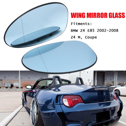 Pair blue heated wing mirror - blue,