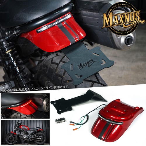 Red black rear fender fairing - fender,