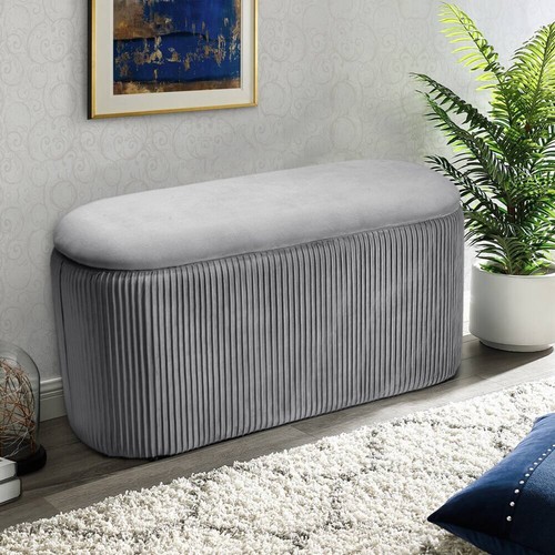 Fabric storage ottoman - ottoman, trunk