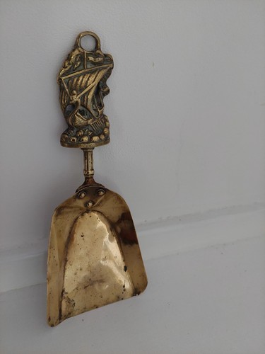 Vintage brass viking ship - brass,