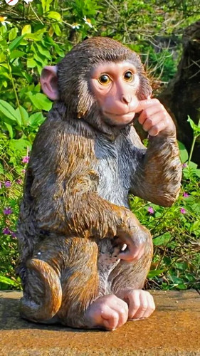 Heavy resin monkey garden - heavy,
