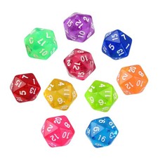 10pcs/set D20 Dice Opaque
