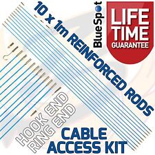 Cable Access Kit 1m x 10 Puller Electricians Push Pull Rods Wire Reinforced Rods
