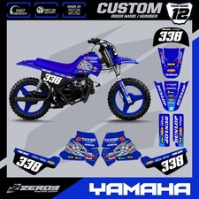 YAMAHA PW50 GRAPHICS KIT PEEWEE GRAPHICS MINI BIKE TROY / BOOST BLUE