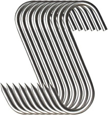 Meat Hooks Premium Stainless Steel Butcher Hook Smoking Hooks Meat 5.12IN 20PCS