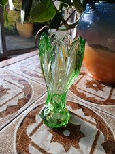Art Deco Uranium Glass Tulip
