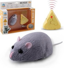 Mini RC Mice Remote Control Rat Animal Toys Realistic Kids Birhtday Gifts (Grey