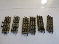6 x Hornby Dublo 1/4  Straight Short Rail Vintage 3 Rail Track