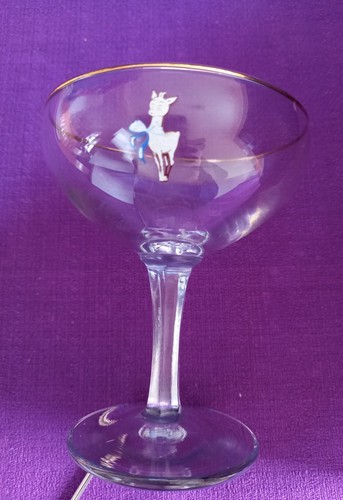 Vintage babycham glass with - vintage,
