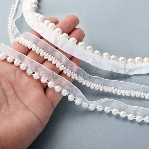 Ivory pearls ribbon - pearls,