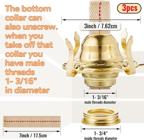 Pieces oil lamp parts - 3,