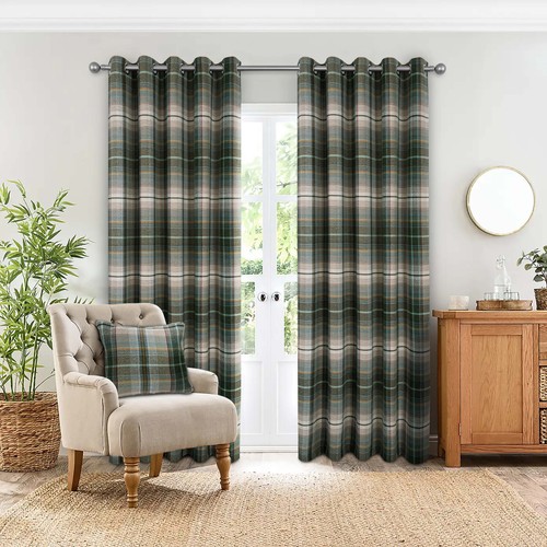 Blackout lined curtains check - lined,