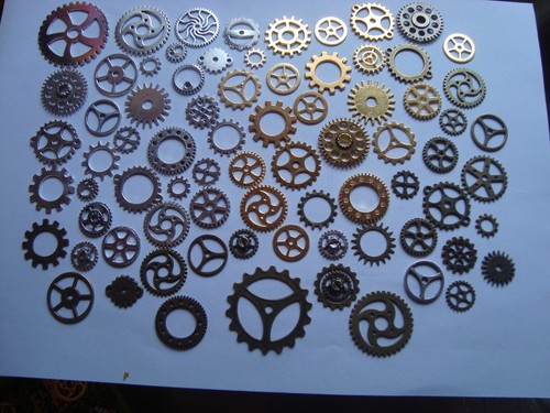 100 steampunk cogs and gears - ,