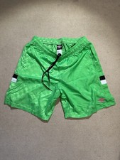 Rare Umbro Vintage Shiny Silky Satin Nylon Football Gym Workout Shorts XL Glanz