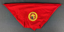 Vintage Boy Scout BSA Red Scarf Neckerchief w troop 70 patch
