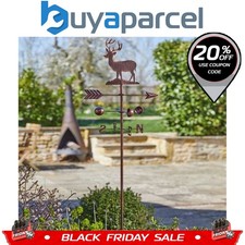 Smart Garden Stag Windvane Wind Weather Vane Mobile Brushed Copper 170cm
