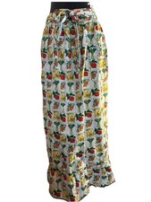 Vtg Perla Meyers Wrap Apron Long Tie Waist Vegetables Pockets 1976 Homesteading