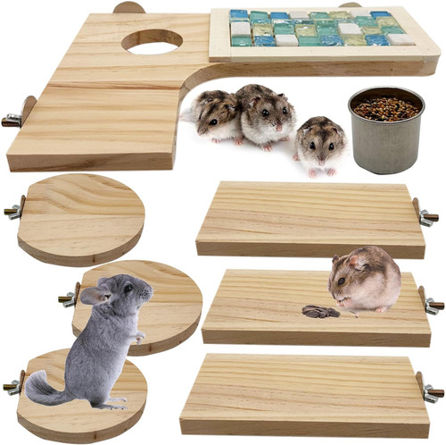 Wooden hamster cage platform - hamster,