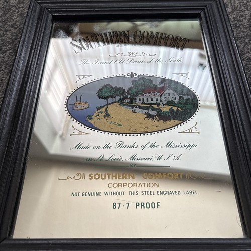 Vtg southern comfort framed - southern,