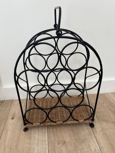 Vintage black and wicker - and,