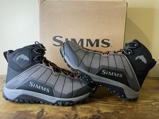 NEW Simms Flyweight Boot Vibram Sole Men’s Size 10 Wading Boots Steel Grey Black