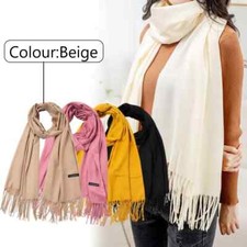 Ladies Cashmere Scarf Thick Winter Warmer  Soft Large Shawl Scarf Wrap Pashmina