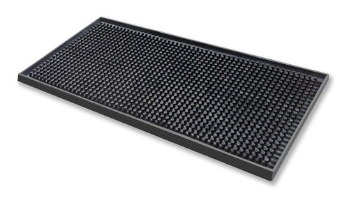 Black rubber drip mat runner - rubber,