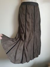 Vintage Michel Ambers Tweed Herringbone Swing Midi Skirt UK 16 EU 44 USA 12