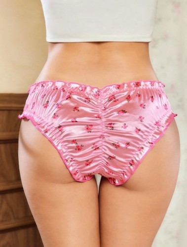 Silky feel satin floral - feel,