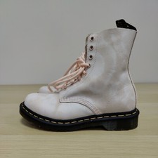 Dr Martens 1460 Pascal Tie Dye Pink White Psych Soft Suede Leather Boots Uk 4