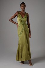 Coast Olive Maxi Dress Womens