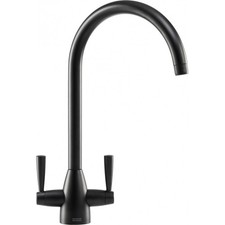 Franke Eiger Matt Black Finish Tap Twin Lever Ceramic Valves Perlator