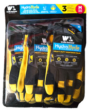 Wells Lamont Hydra Hyde Leather Work Gloves Safety Waterproof Size M Pack 3Pairs