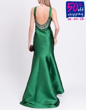 RRP€783 SONIA PENA COUTURE Maxi Dress ES40 US8 UK12 L Silk Blend Embellished