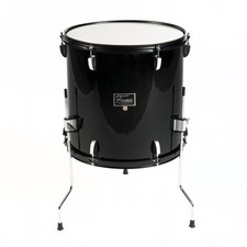 First Step Floor Tom 16"x16" Beginner Drum Set Mixed Wood Piano Black