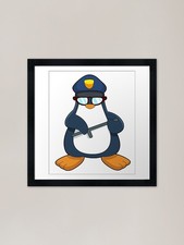 Penguin Cop Baton Police