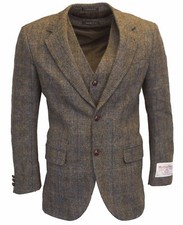 Walker & Hawkes - Mens Classic Scottish Harris Tweed Overcheck Country Blazer