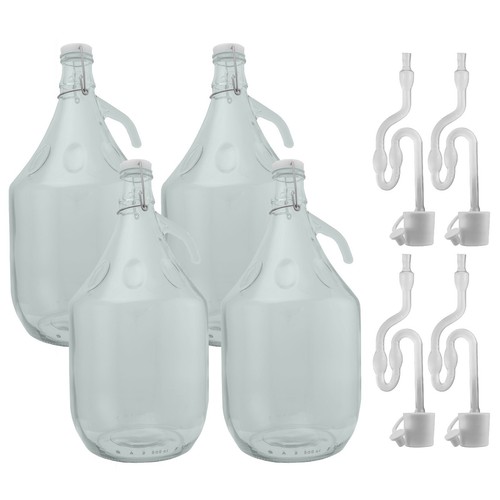Glass demijohn with seal - with,