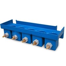 5 TEAT LAMB KID SHEEP MILK FEEDER PLASTIC ORPHAN GATE HANGING MULTIPLE