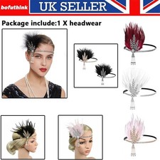 UK 1920s Headband Feather 20's