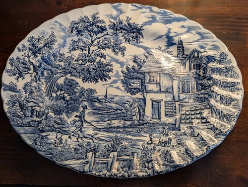 Myott blue and - , platter
