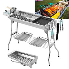 Charcoal Grill XXL Folding Grill Stainless Steel BBQ Camping Grill Folding Party Garden