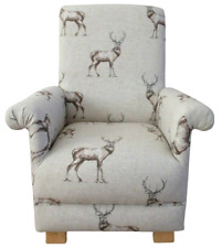 Children's Armchairs Woodland Animals Fabric Nursery Kids Chairs Boys Girls Jade