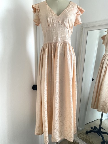 Vtg 70s 80s satin floral - 80s,