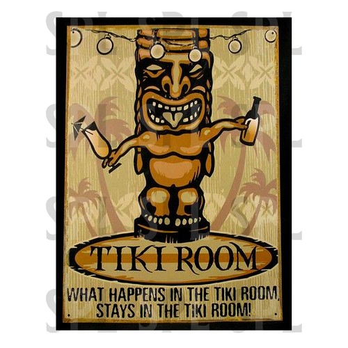 Tiki room retro metal - tiki,