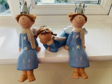 3 Ceramic Angel Shelf Sitter